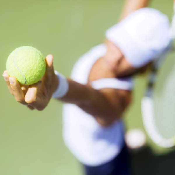 red apple in tennis